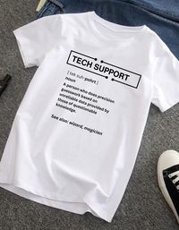 "Introducing our Humorous \"Tech Support Precision Guesswork\" T-Shirt - a witty addition to your wardrobe that celebrates the unique role of tech support professionals with a playful twist. 💻 Product Description: Highlight the art of precision guesswork with our \"Tech Support Precision Guesswork\" T-shirt. Crafted for comfort and humor, this shirt humorously defines the role of tech support professionals who navigate the intricacies of technology with wit and expertise. 🔧 Key Features: 🤣 Wi