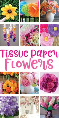 12 tissue paper flowers