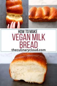 This Vegan Milk Bread is soft, easy to make, and is delicious. This Japanese bread is perfect on its own or for sandwiches. Japanese / Recipe / milk bread / Vegan / Vegetarian