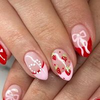 hailey fawson | utah nail tech on Instagram: "valentines meets strawberry shortcake 🍰 🍓⭐️ • • • #valentinesnails #valentinesnailsdesign #valentinesnailsart #strawberrynails #strawberryshortcake #strawberryshortcakenails #utahnails #utahnailtech #utahnailinspo #nailinspo #naturalnails #luminary #luminarynails #nailart #nailsofutah #luminarynailsystems #naildesign #nailideas #nailsnailsnails #nailsdesign #nailaddict #naillove #nailjunkie #nails2inspire #nailartist #nails4today #nailinspiration #nailtrends #nailitdaily #nailgoals"