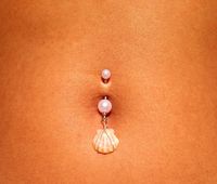 Sunrise Shell Bellybutton ring by CShells805 on Etsy, $45.00