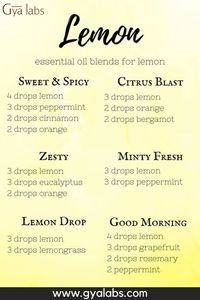 Check out these amazing Lemon oil blends!