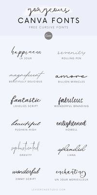 Get new ideas for beautiful lettering with our guide to the best free cursive fonts on Canva. Whether you're crafting an elegant event invitation or updating your brand's look, these fonts will add a unique touch. Discover our favorite Canva fonts for your next design project!