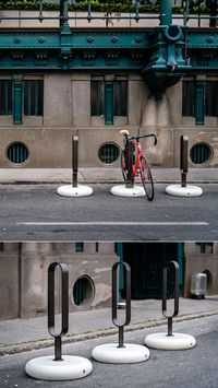 The MONÓ mobile #bike #stand by @vpiconcrete offers a quick, space-saving solution for securely storing one or two bikes without needing to be fixed to the pavement. Easily installable and movable, it’s perfect for small shops, offices, apartment buildings, cafés, or pedestrian areas, with adaptable steel rack elements to suit various locations. #architonic #bikerack #bikestand #urbandesign #publicspace #bicyclestand #urbanspace #metal #concrete