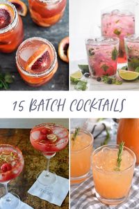 Batch cocktails are the perfect drinks for spring, Mother's Day, summer barbecues, parties, and pretty much any time you can imagine! We've gathered a list of some of our fave big batch libations and pitcher cocktails to help you find your own signature drink. #cocktail #pitcher #batch #roundup