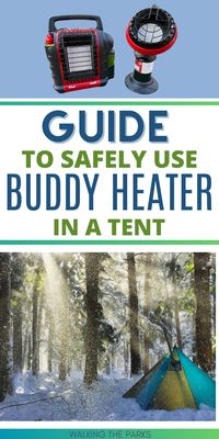 Looking for a way to keep warm when camping in a tent? A buddy heater can safely be used to warm your tent in cold weather.