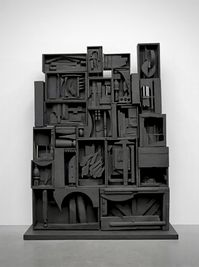 Large assemblage/sculpture by Louise Nevelson. This is similar to what I remember seeing as a child at the Cincinnati Art Museum. What is shown in their current collection (Nightscape III, 1974) does not match my memory, which dates from 1960....