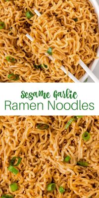 These sesame garlic ramen noodles are the best quick and easy lunch recipe!