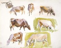 John Singer Sargent, Sketch of Cows, 1924