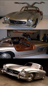 1955 Mercedes 300SL Gullwing Coupe; Middle Photo: 1955 Mercedes 300SL Gullwing Coupe - Interior; Bottom Photo: Clark-Gables 1955 Mercedes-Benz 300SL Gullwing Coupe. What a BEAUTY!