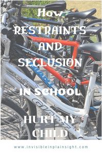 Students in special education classrooms often communicate in ways that are perceived as bad behavior due to the lack of training of school staff. Districts either misunderstand or ignore local, State and Federal statutes regarding restraints and seclusi