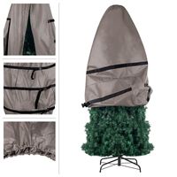 CHRISTMAS TREE STORAGE - Providing full coverage for standard artificial trees from 6 to 9-feet tall when assembled this upright Christmas tree storage bag offers enough room to securely contain a large standing Christmas tree with full branches.HEAVY-DUTY MATERIALS - The thick fabric on the tree storage bag is lined with PVC to protect your artificial tree from moisture and pests so you can confidently keep it safe in your garage basement attic or self-storage unit for long periods.STURDY CONST