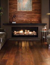 BR-111 Exotic Hardwood Flooring Wow, that fireplace! and the wall treatment....love it!