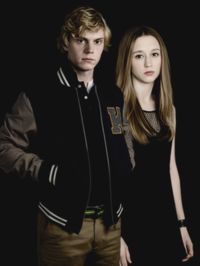 Evan Peters as Kyle and Taissa Farmiga as Zoe, Coven.