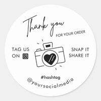 This cute sticker would be great for your business/promotional needs. Easily add your own details by clicking on the "personalize" option.