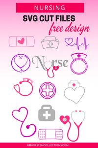 Nursing SVG cut files for Cricut. Free nurse svg design for download.