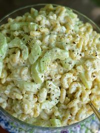 grandma's creamy cucumber macaroni salad - ChinDeep