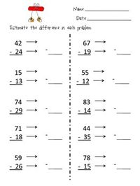 Students will find the estimated difference by using their knowledge of rounding. Virginia Standards of Learning - Math 2.6 Estimating Sums and Differences