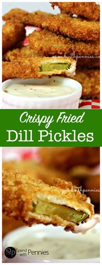 Crispy Deep Fried Pickles!! If you've never tried these, they have to go on your MUST TRY list! <3 Delicious!