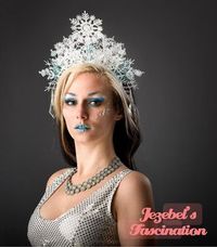 Snow Flake Ice Halo White Queen Crown Fairy Princess Headdress