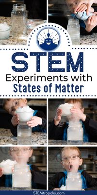 Check out these States of Matter activities and experiments you can do at home or in the classroom. These are also a great way to break up your home school lessons with some interactive activities.   Click to find kids activities, STEM challenges, STEAM projects and science experiments at STEMtropolis.com