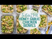 These Instant Pot Honey Garlic Chicken Meal Prep Bowls are a delicious make ahead lunch idea that comes together in one pot.