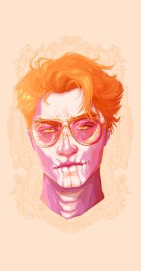 Gideon Nav from 'Gideon the Ninth' by Tamsyn Muir    p.s.: i took some artistic liberties, mainly handcanon-ing that gideon has a ton of freckles because she is a ginger also, i know the face paint is…