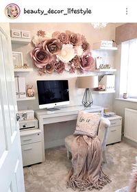 Maybe without the giant floral decor, but love the comfortable and organized look