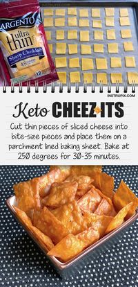 Looking for quick and easy keto snack ideas for on the go? These DIY Keto Cheez It Crackers are perfect to bring to work or school! Super crispy and yummy. Just ONE ingredient! A super simple low carb snack for diabetics and weight loss. Even kids love them! These low carb cheese crackers are perfect Keto snacks for beginners. #instrupix #ketosnacks Instrupix.com