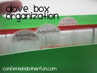 Confetti and Other Fun: Glove Box Organization