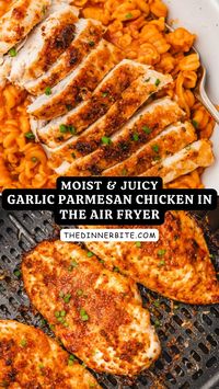 Tired of dry, boring chicken? It's time to upgrade your air frying game with this mouthwatering Moist & Juicy Garlic Parmesan Chicken. Perfectly cooked in the air fryer, this dish will leave you feeling like a gourmet chef in no time. Get ready to impress your friends and family with this easy, scrumptious, and healthy meal.