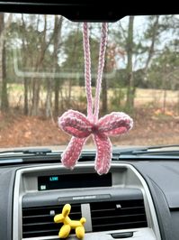 Crochet Bow Car Charm - Etsy