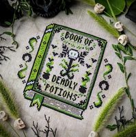 Book of Deadly Potions: Collector's Edition Cover Cross Stitch Pattern, Books Library Halloween, Witchy, Cauldron, Skulls, Goth, Spooky PDF - Etsy Canada