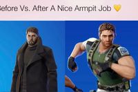 loved the part when chris redfield redded all over the field