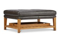 Hauser Leather Cocktail Ottoman | Modern Ottoman | Apt2B