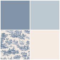 Mood for bed room, blue, beige, wallpaper french china