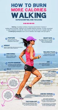 How to Burn More Calories Walking by superskinnyme #Walking #Workout