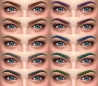 Eyebrows 05 • 20 colors; • female only; • custom thumbnail; Made with Sims 4 Studio. TOU Download: mediafire | dropbox