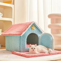 MAKE YOUR CAT LOVE HOME A LOT MORE WITH THIS ADORABLE BED! Give your cat comfortability and a strong sense of safety with our Candy House Cat Bed! It's fluffy, and adorable, and keeps them nice and cozy, especially for those colder nights! House Design The enclosed design of the bed can provide your cat with the security it needs, as research has shown that cats tend to feel calmer in snug, contained spaces! Let your kitty come out from under the bed and enjoy the snugness of its new home! Large