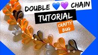 DIY homecoming mum DOUBLE HEART RIBBON CHAIN/ braid  tutorial - YouTube