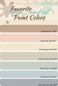 Selection of neutral paint colors from sherwin williams