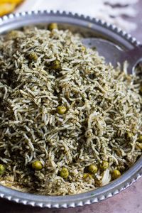 Have you ever tried dill rice with peas? It's the perfect vegan side dish to any chicken, beef or fish main dish! This is a one pot rice recipe that's super easy to make and it tastes amazing! In addition to being healthy, this Persian recipe is also easy to make!