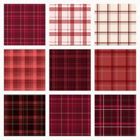 Red plaid background, grid pattern design vector set | premium image by rawpixel.com / Kappy