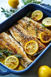 Mediterranean Herb and Lemon Baked Branzino - Cooking Mediterranean