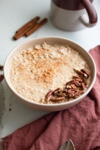 Spiced Eggnog Oatmeal - Our Balanced Bowl