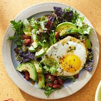 Breakfast Salad with Egg & Salsa Verde Vinaigrette