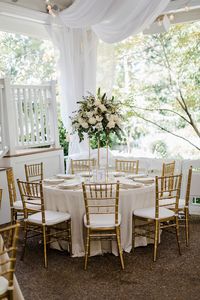 An Elegant White & Gold Garden Wedding in Late Summer | Nashville Outdoor Wedding + Event Venue | CJ's Off the Square