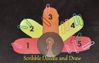 Printable turkey for learning number recognition skills with paper clips.