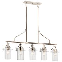 Kichler Everett 5-Light Polished Nickel Industrial Led; Dry rated Chandelier in the Chandeliers department at Lowes.com