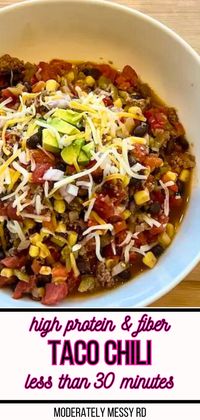 The easiest throw together chili that packs a nutritional punch! High in protein, fiber and healthy fats with the balance of nutrition and convenience - pantry staples you likely already have. Bursting with Mexican-inspired flavors and makes the best leftovers!